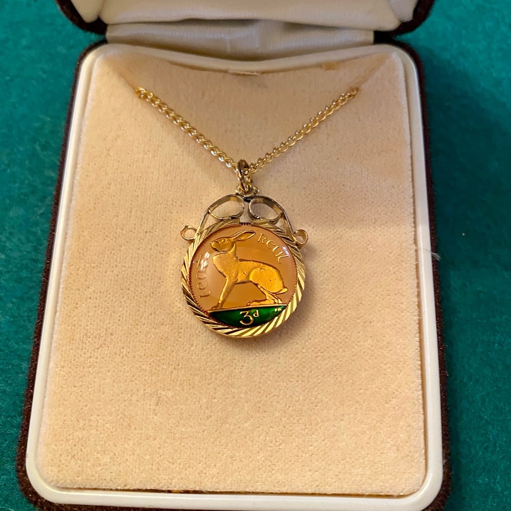 Irish six pence necklace NIB